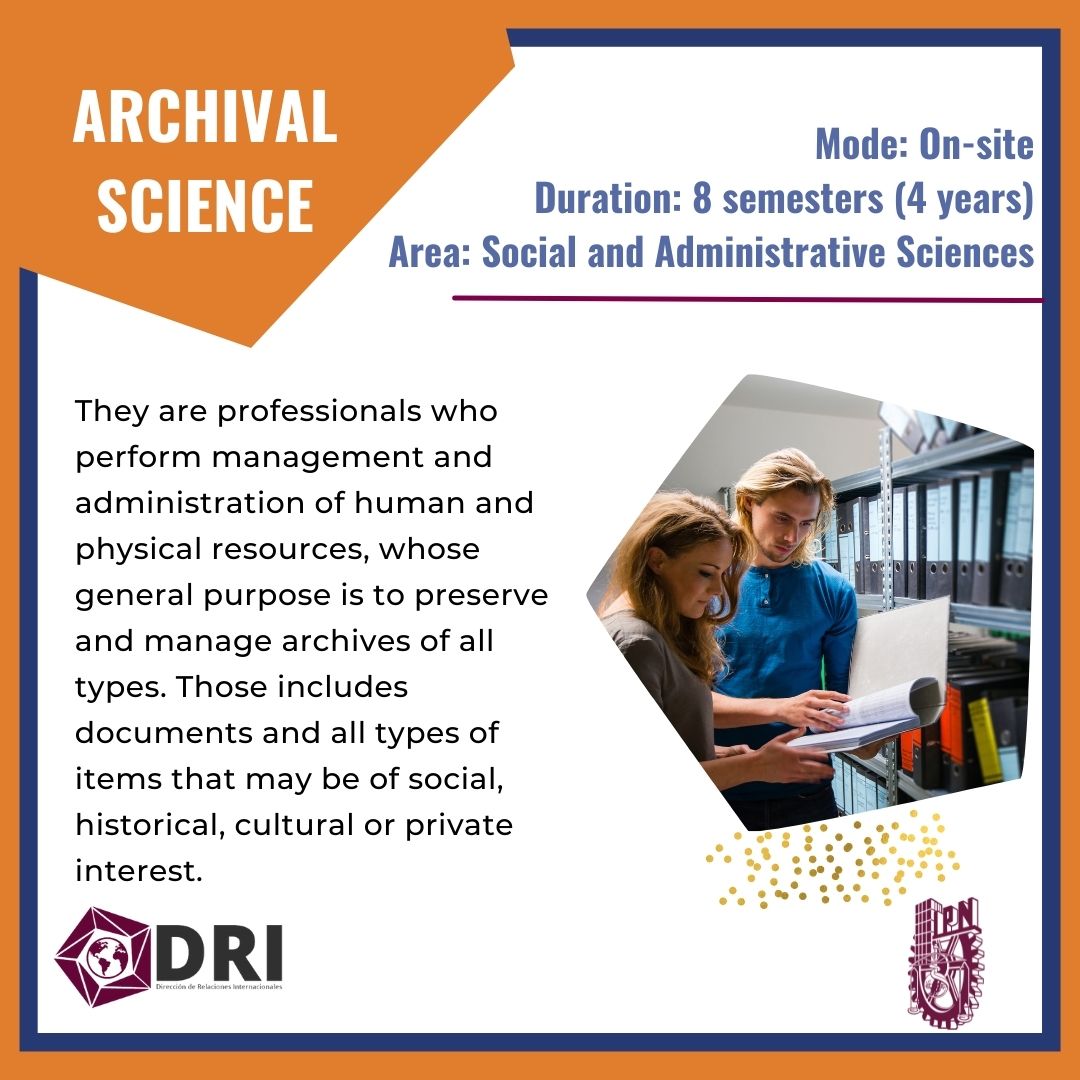 IPN_DRI's tweet photo. Do you know what ENBA offers?
#whyipn #archivalscience #Libraryscience #internacionalización https://t.co/XWHTlZw1yc