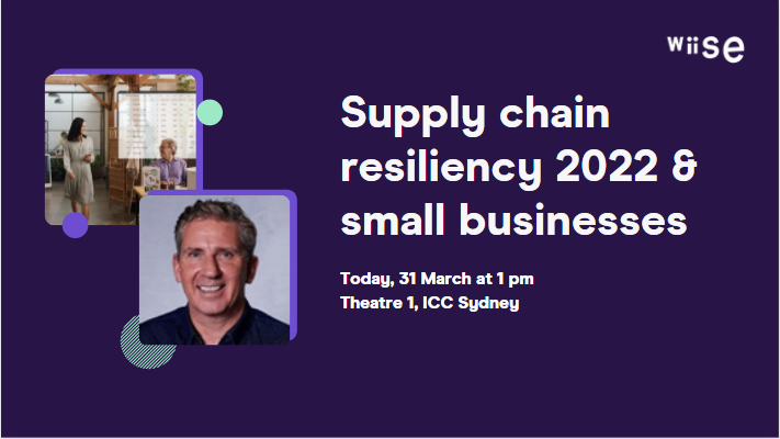 wiiseaus's tweet photo. We're back for Day 2 of @smbdig at @ICCSyd. Our CEO Charlie Wood is speaking at 1 pm today about supply chain resiliency for small businesses. Make your way to Theatre 1 and grab a seat!
#smbdigital #smallbusiness #cloudtechnology https://t.co/iZgsK8Sr1h
