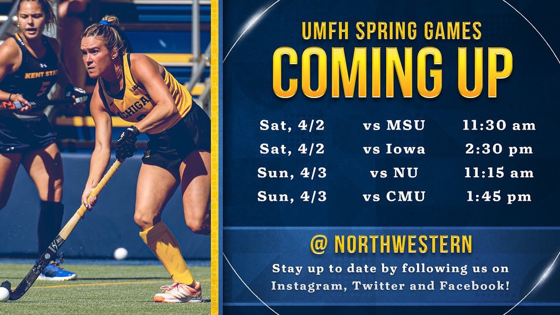 The Wolverines are finally hitting the road again to Evanston for an action-packed weekend! Stay tuned for game updates. #GoBlue