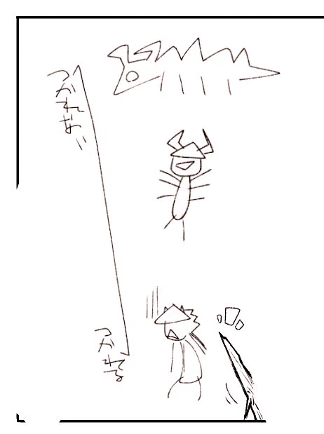 うちのエビくんの字は汚いし絵も下手くそ 