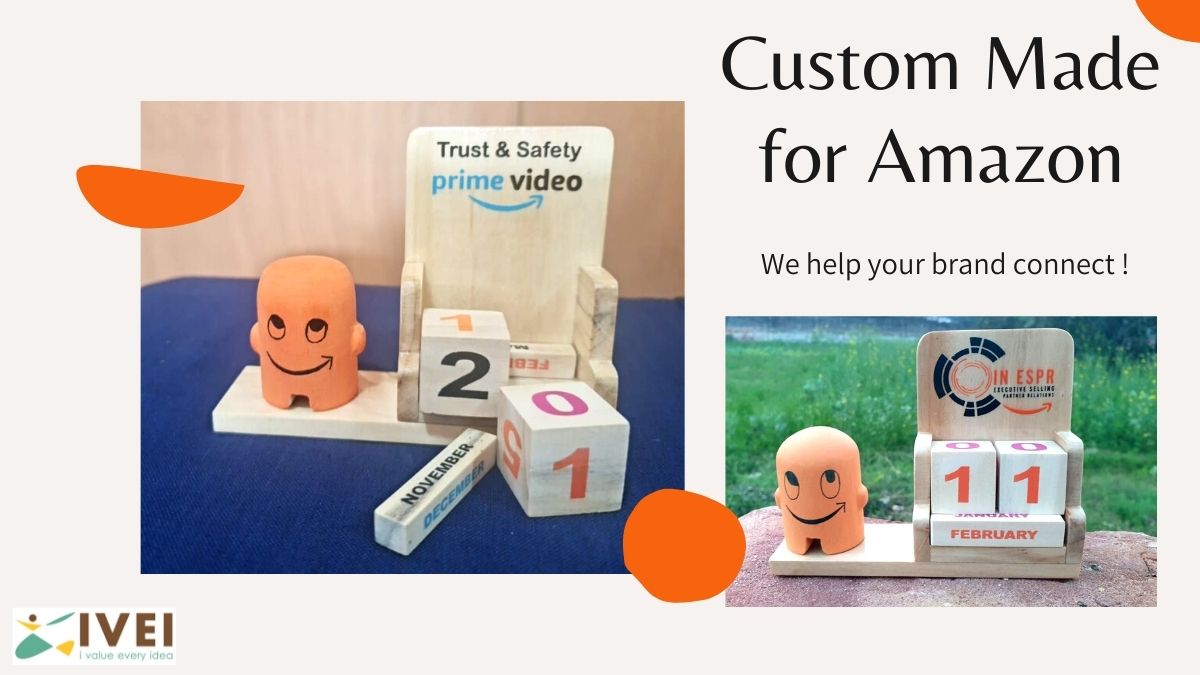 ivalueeveryidea's tweet photo. Excited to share what we made for Amazon!

#custommade #branding #AmazonIndia #corporategifting #madeinindia #wooden https://t.co/qgPiM1igaL