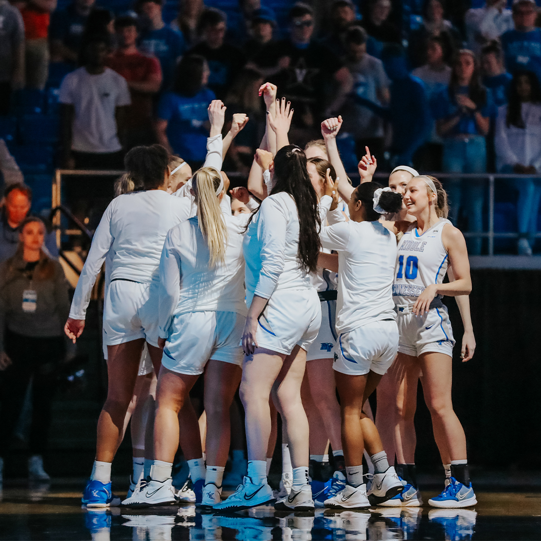 MTAthletics's tweet photo. Let's do this, Blue Raider Nation! ✊

We'll see you at Murphy Center soon for @MT_WBB's @WomensNIT semifinal game. Get there early!

🎟 $20 - https://t.co/HFrzwhOZE5
🎓 Students get in FREE and get FREE FOOD
🎉 Pre-game festivities start at 5 PM https://t.co/hi8qcSfmeM