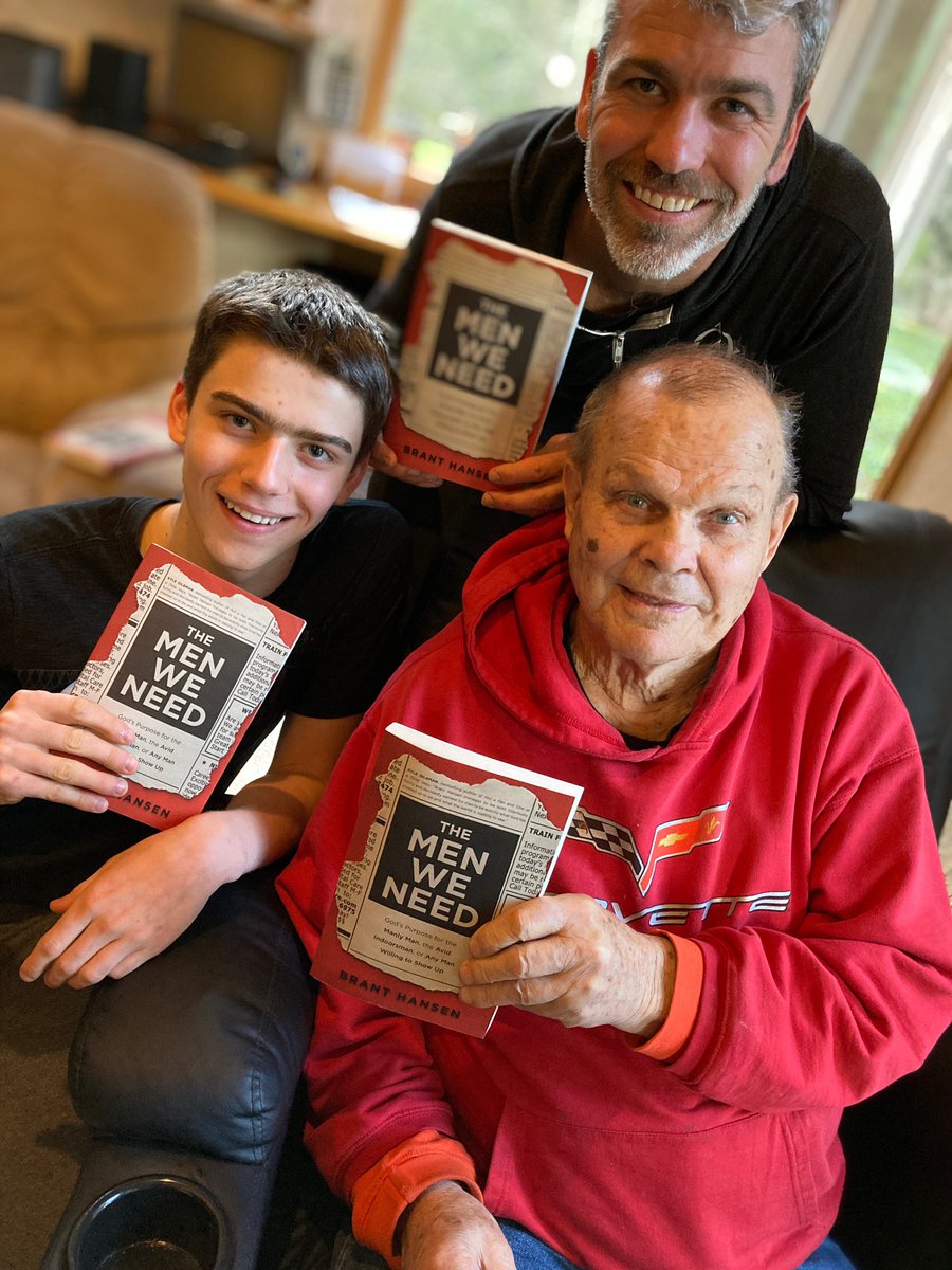 JPintheWord's tweet photo. Copies for the men in the household. Now reading #TheMenWeNeed by @branthansen with oldest son Dutch &amp; his Papa, @karipatterson’s Dad. https://t.co/KN5QD4j9P2