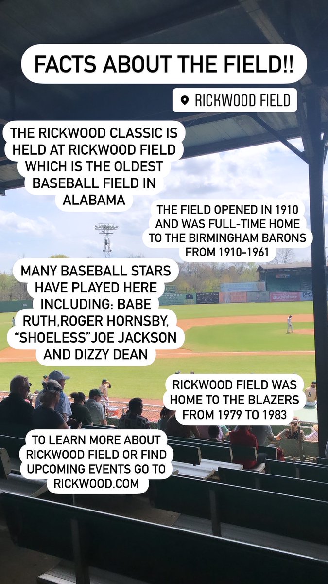 KScopeSports's tweet photo. This is the first year that the historic Rickwood Field is hosting the Rickwood College Classic. Enjoy these fun facts about the history behind America's Oldest Baseball Park! https://t.co/1bbjn6eMzX
