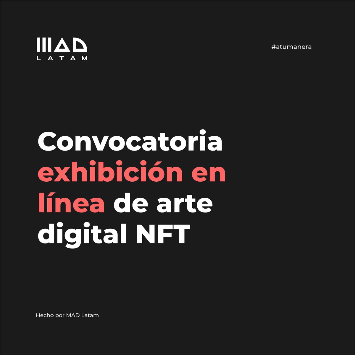 Atención artistas de Chile, Les invitamos a participar en la convocatoria de nuestra primera exhibición virtual de NFTs en <a href="/______jpg______/">JPG (pronounced jpeg)</a> . Postula en el siguiente enlace: forms.gle/1Q7tASuLowFfrp…