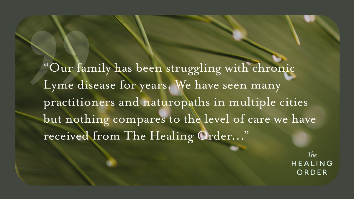 TheHealingOrder's tweet photo. People suffering from chronic, long-term and recalcitrant conditions come to us from all over the US and Europe for help. Visit our website to read more of what our patients are saying or to learn how we can help. 🙏🏽🌱 https://t.co/SjDJx54nQ1 https://t.co/DI6cMYztH7