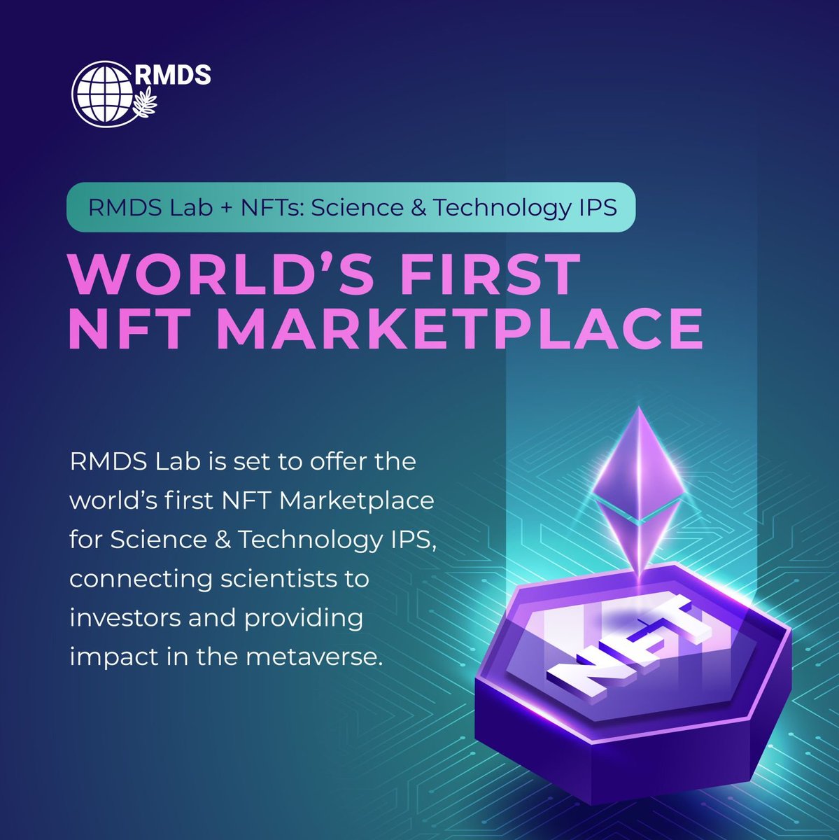 RMDSlab's tweet image. Introducing the world's first Science &amp;amp; Technology based NFT marketplace...Launching very soon👀