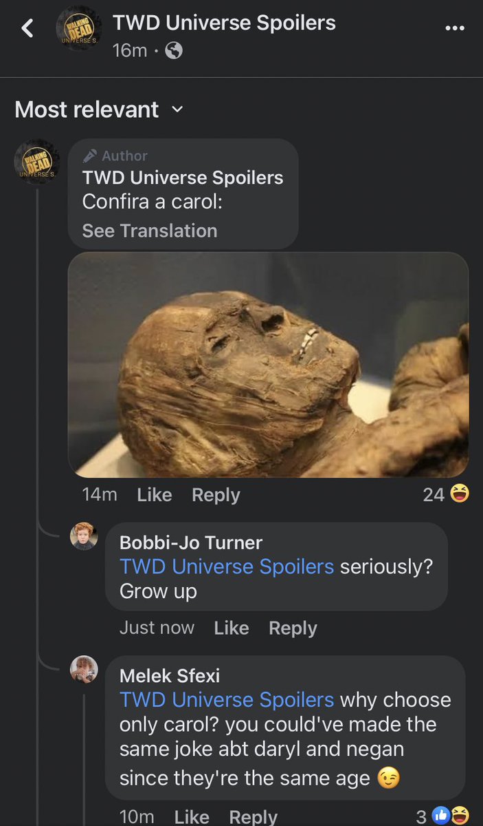 This group is absolutely disgusting. They make sick ageist jokes about Carol all the time and think they’re being cute. The #TWD fandom is so gross sometimes.