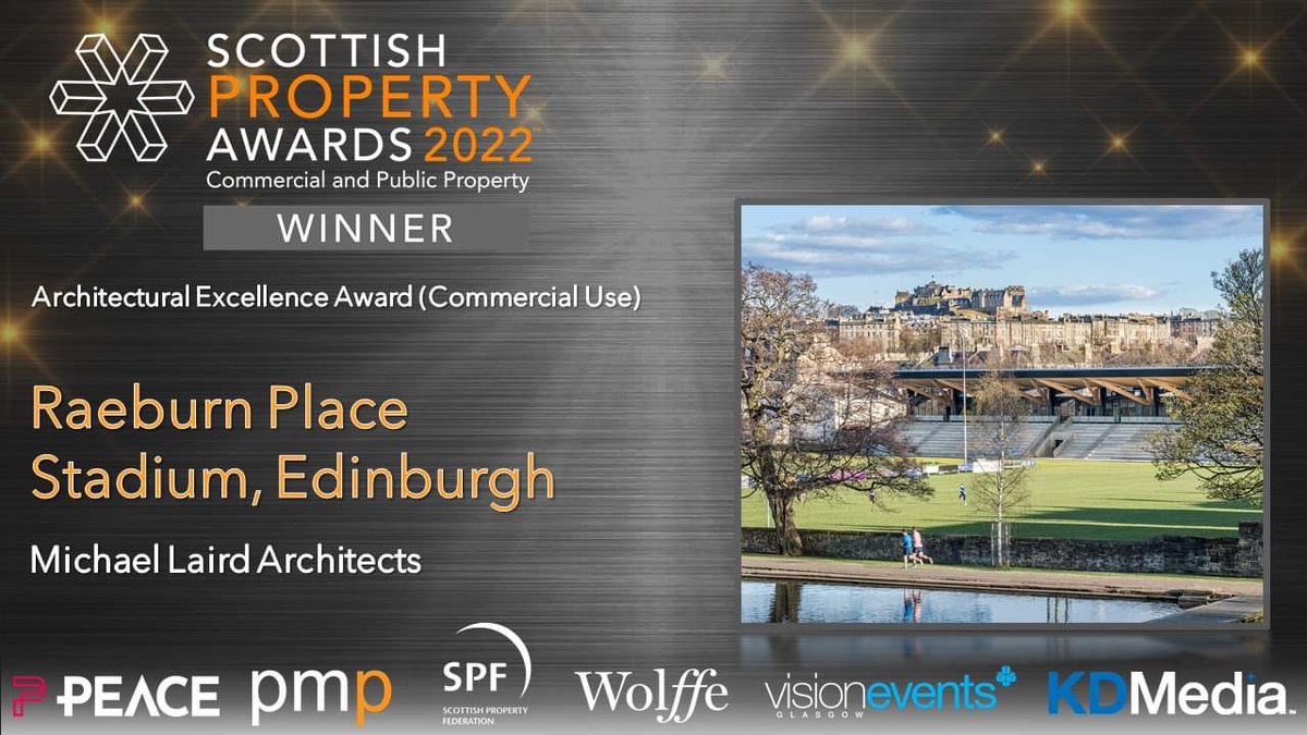 scotpropawards's tweet image. The WINNER of the Architectural Excellence Award for a Commercial Use is Raeburn Place Stadium by @MLA_Ltd #scottishpropertyawards #scotprop22 #comprop #realestate