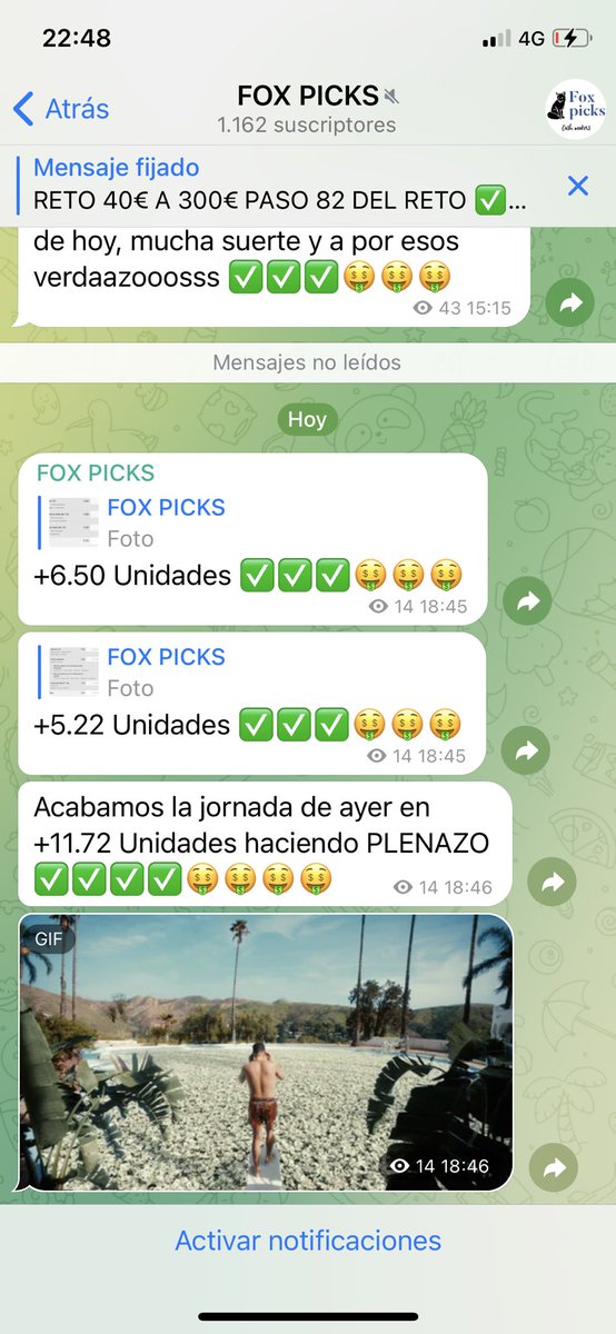 Foxpick3's tweet image. +11,72 unidades sumadas ayer, que no pare!!!✅✅✅🤑🤑🤑 #apuestasdeportivas #tipster