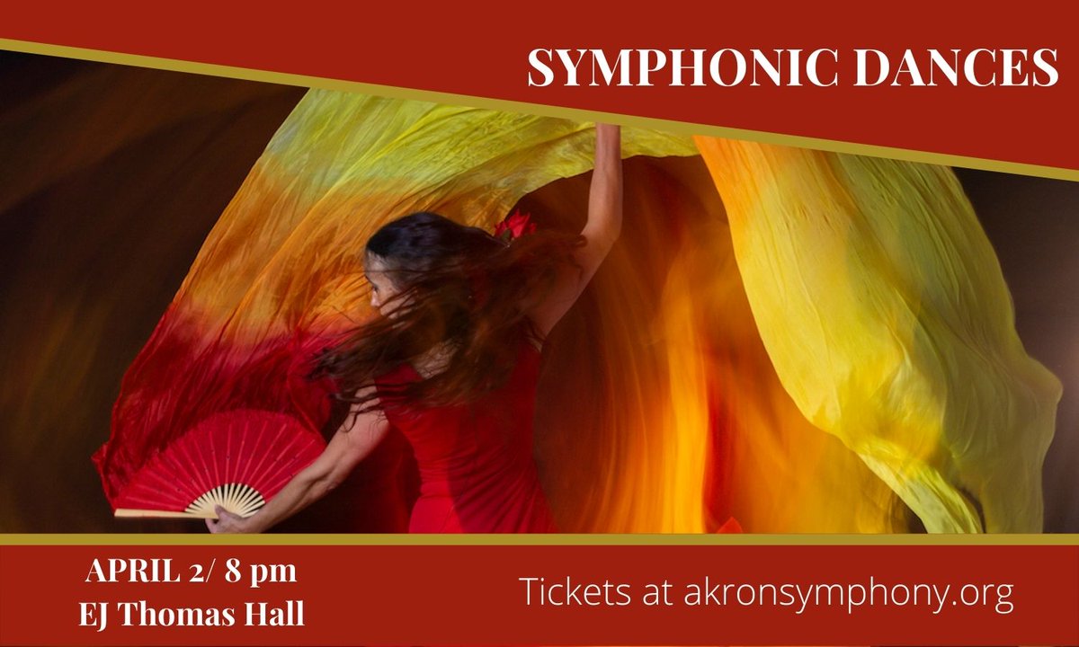 Symphonic Dances is an explosion of vibrant music that you won't want to miss! Get a preview on Spotify with a playlist curated just for you, and then get your tickets for April 2 at AkronSymphony.org. 
open.spotify.com/playlist/5NKE1…