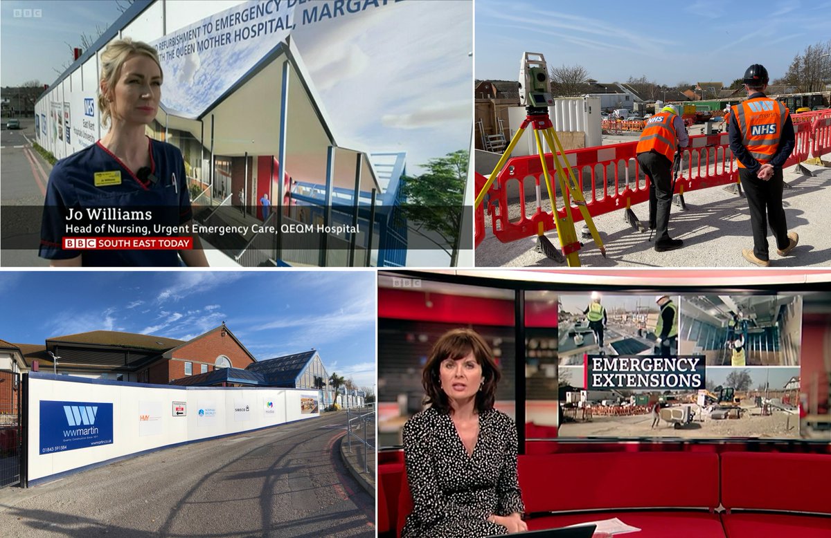 WWMartin_Ltd's tweet photo. Nice to see @bbcsoutheast news feature QEQM #Margate #Kent and the excellent work of @EKHUFT @2getherSupport. We are part of team undertaking #construction works on the multi-million investment project to expand the existing site.
@modus_ltd @MLM_Group @HMYArchitects @LEPPlanning https://t.co/pkrbXl9Lkb