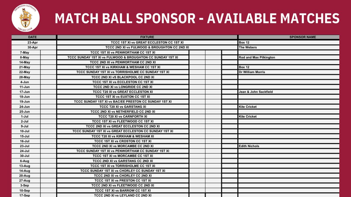 🌟 WANT TO SPONSOR A MATCH BALL? 🌟