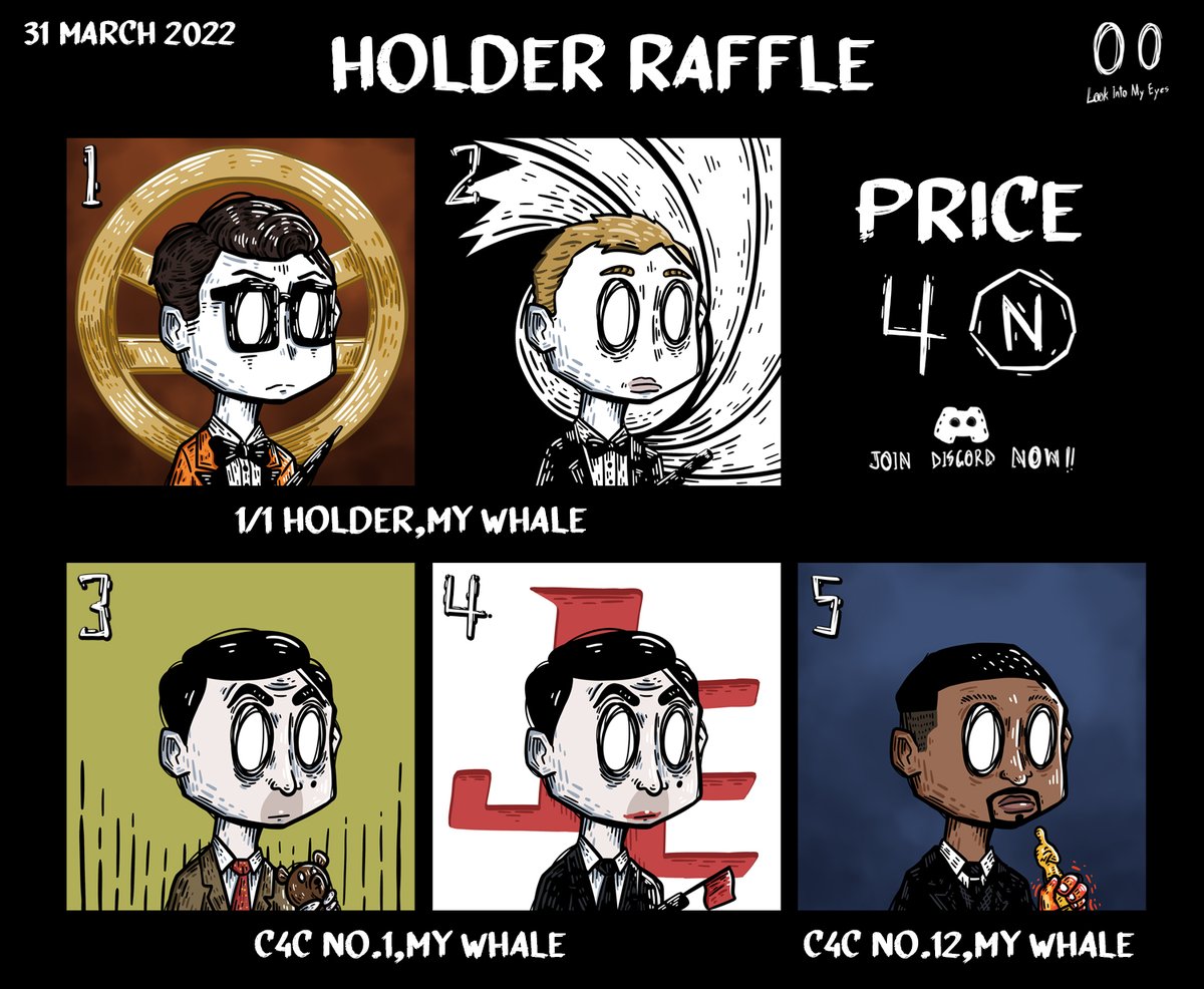 For Holder Raffle, You can purchase No.1 and No.2 cards to participate in raffle 3-5.
#MyEyes