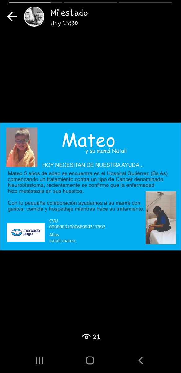 b_monical's tweet photo. Natali y Mateo llegaron desde misiones.  Los estudios corroboran el peor diagnóstico. 
Están solos aquí.  No tienen nada. No conocen esta jungla.
Pero vos, yo y muchos podemos hacerlo. Ayudemos a Mateo!!! https://t.co/YfheShdslx