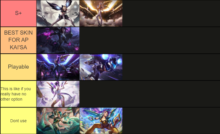 My Skin Tier List as a 500k+ Senna player. : r/sennamains