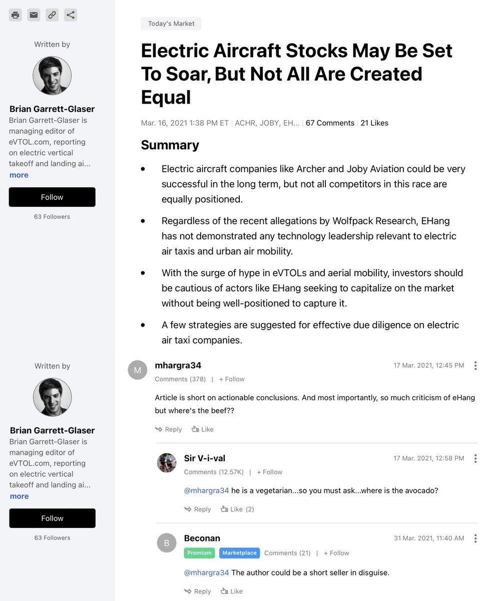 eBIRDmag's tweet photo. As seen in the screenshot above, it seems like Elan Head really wishes to work for JoBy Aviation, just like Brian Garrett-Glaser — seen below in the obsessively many tweets about EH:
#eVTOL #MafiaMedia #MarkMooreMafia @DoctorWolfpack #CorruptCEO #NoisyWhisperers #WhisperJobyAero https://t.co/v54uns0utU