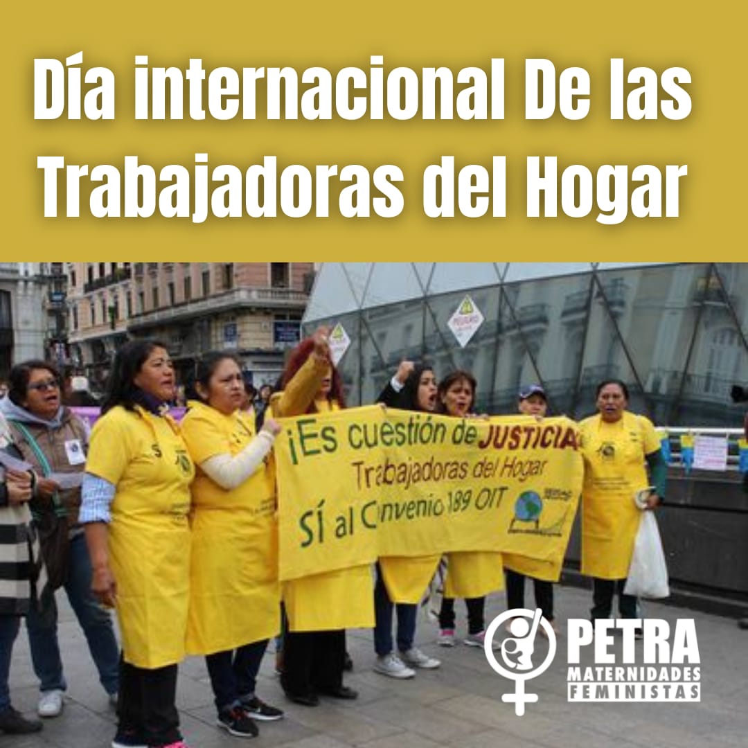 PlataformaPetra's tweet photo. Hoy, 30 de marzo, Día Internacional de las Trabajadoras del Hogar nos sumamos a las reivindicaciones de sus colectivos. Urge la mejora de sus condiciones laborales, que se ratifique ya el Convenio 189 de la OIT, y que se tenga en cuenta la participación y opinión de estas mujeres https://t.co/lLJXXVaR3F