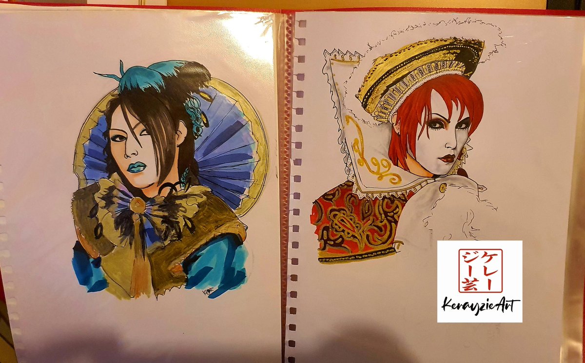 KerayzieArt's tweet photo. I finished the small Mana-sama from the other day. I still want to cut them out and put them together on a black background. For now they are resigned to the portfolio 😅
.
#kerayzieart #thisismystyle #artist #UKartist #Manasama #Közi #graphicmarker #JustForFun #portraitartist https://t.co/GsBbLiPit4