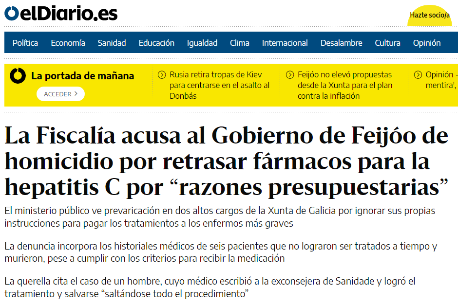 Ahora que a los <a href="/populares/">life</a> les gusta tanto hablar de presupuestos quiero recordar que @FeijooGalicia dejo morir a españolas y españoles con hepatitis C por razones presupuestarias.