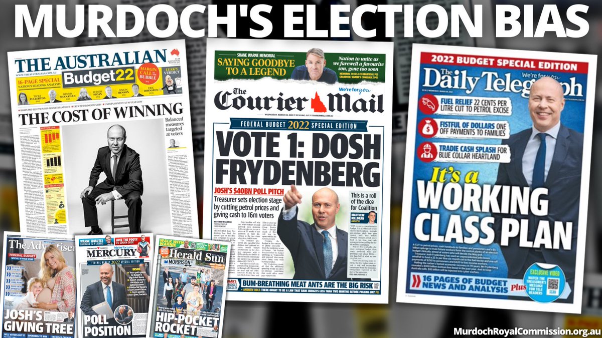 MrKRudd's tweet photo. Imagine the Murdoch coverage if Labor had just delivered 4x the deficit, 5x the debt—then rolled out $5.6 billion in panicked spending, while hiding $3 billion in secret post-election cuts! It would be Armageddon on the front pages. Instead, it’s this… https://t.co/axjfGCz7SD