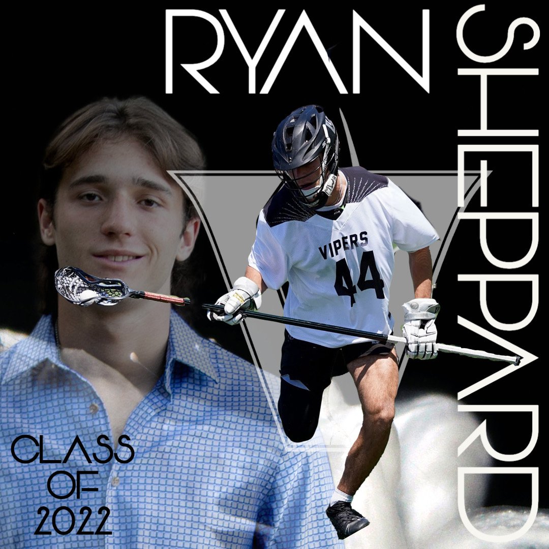 LacrosseVipers's tweet photo. Vipers Lacrosse would like to congratulate Ryan Sheppard and his family on his upcoming graduation.  His pregame ritual is listening to NBA Young Boy.  His favorite quote is, “Turn your dreams into reality.” -Tom Brady. https://t.co/6i6Pr957Dl