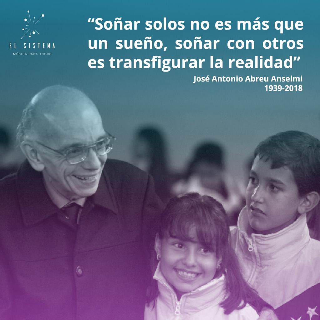 NorjhiraMiranda's tweet photo. #Soñar con otros es #transfigurar la realidad
Maestro Abreu https://t.co/vuH95pr4Yd