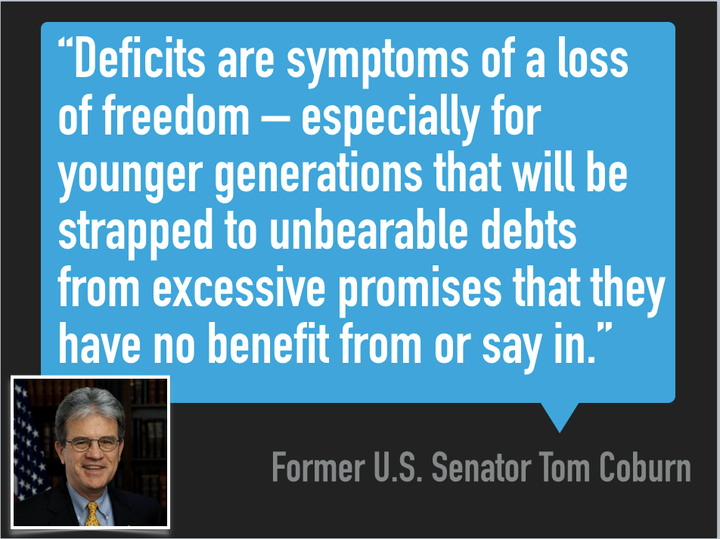 This week marks the second anniversary of the death of former U.S. Senator Tom Coburn. To celebrate his legacy, we'll be sharing his thoughts on the looming budget crisis each day this week. To see how you can be part of the solution, visit us at https://t.co/YJQUOb1bta. https://t.co/hP2bOiHgO8