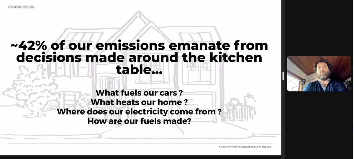 Revkin's tweet photo. LIVE now, @GriffithSaul of @rewiringamerica, notes he's got #covid19 and happy vaccine limits impacts. Proposes that "electrification is the vaccination we need to solve climate change." Live chat with Burlington Mayor @miroBTV https://t.co/Wwm6dDHF3r https://t.co/DwGfS01HH6