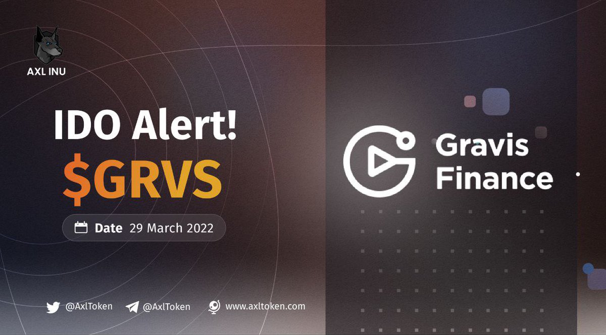 w1zar9's tweet photo. #GRVS IDO is live on AXL Launchpad 🤩
#Gravis_Finance - unique ecosystem that unites DeFi with Gmart NFT marketplace and the online game – Evervoid.
Gravis - partnered and backed by Chainlink, BNB Chain, Polygon!🔥
Buy $GRVS: https://t.co/QHEn4VS8jb 🚀
@AxlToken
#AxlToken https://t.co/TKuuAZIqZU