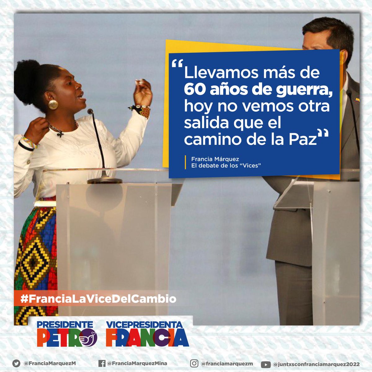 #MiViceEs #FranciaLaViceDelCambio porque el pacto debe ser con la vida ✊