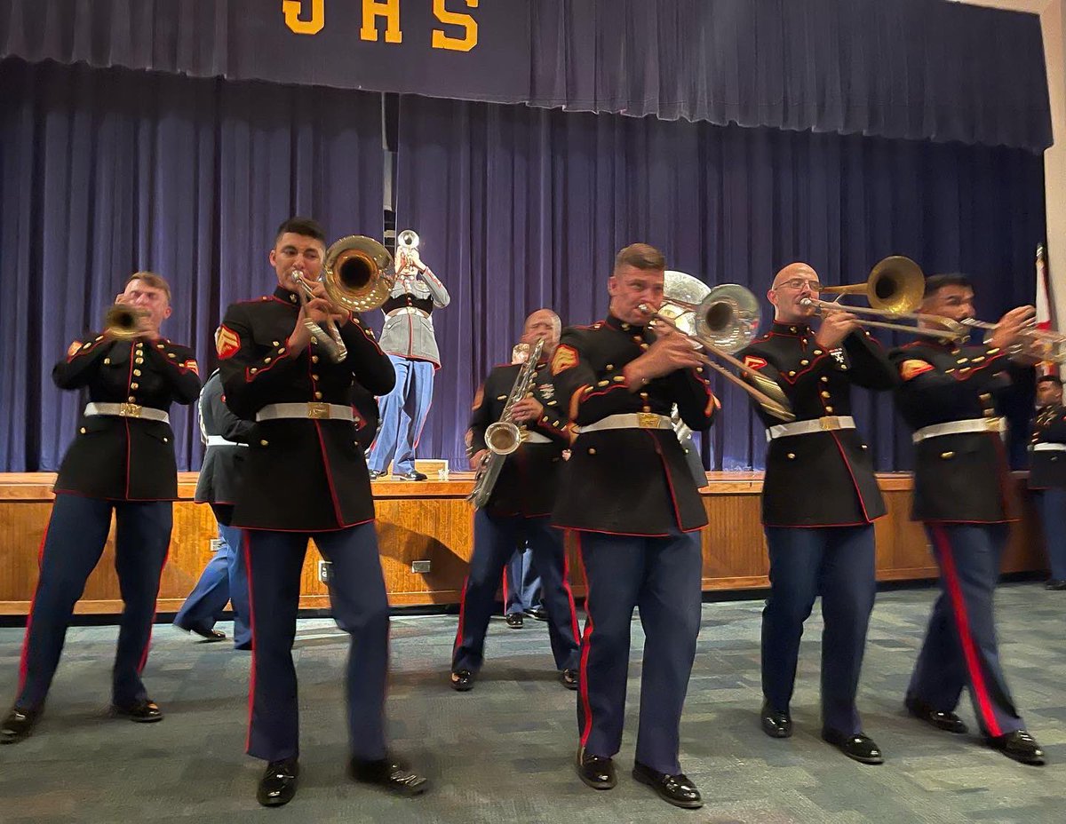 Great opportunity for the kids today! Thank you U.S Marine Band of Parris Island for coming and performing for us!