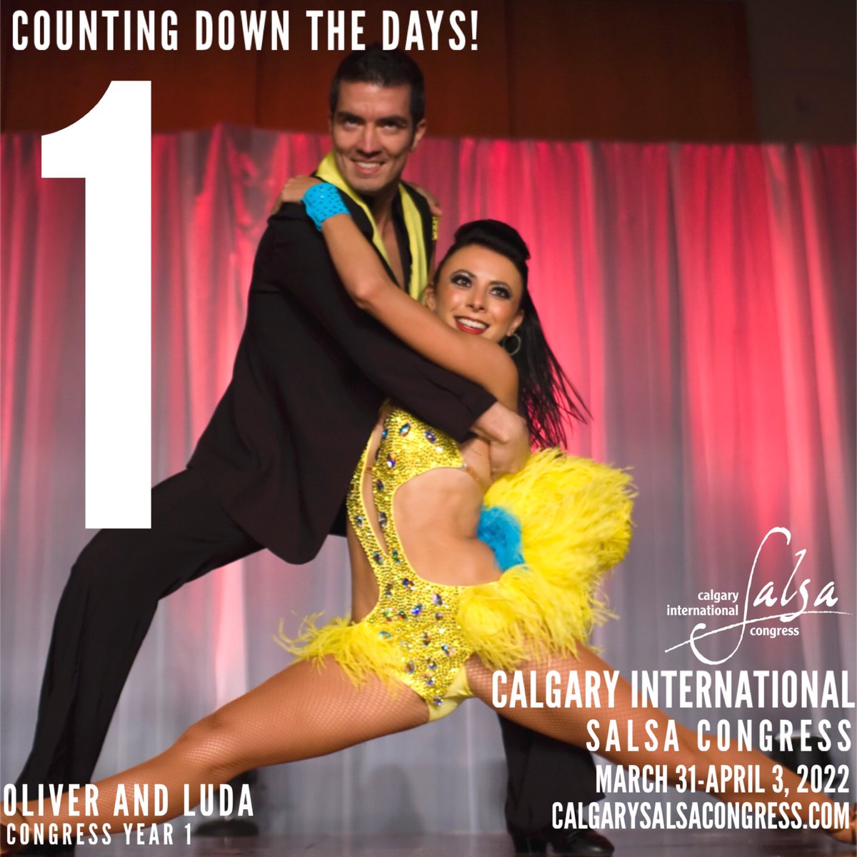 CalgarySalsaCon's tweet image. 1 day until the return of the Calgary International Salsa Congress!
We have been waiting 3 years for this!
#yycsalsa #yycarts #iamdowntown @hyattcalgary #thingstodocalgary #yyc #calgary