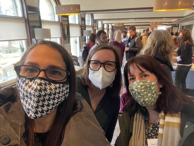 SheinerLab's tweet photo. Behind this masks are three extremely happy faces excited to see the #SPPIRIT22 launch @goldenpipette @ReeceLab @SPPIRITnetwork https://t.co/wtegQ4b4hA