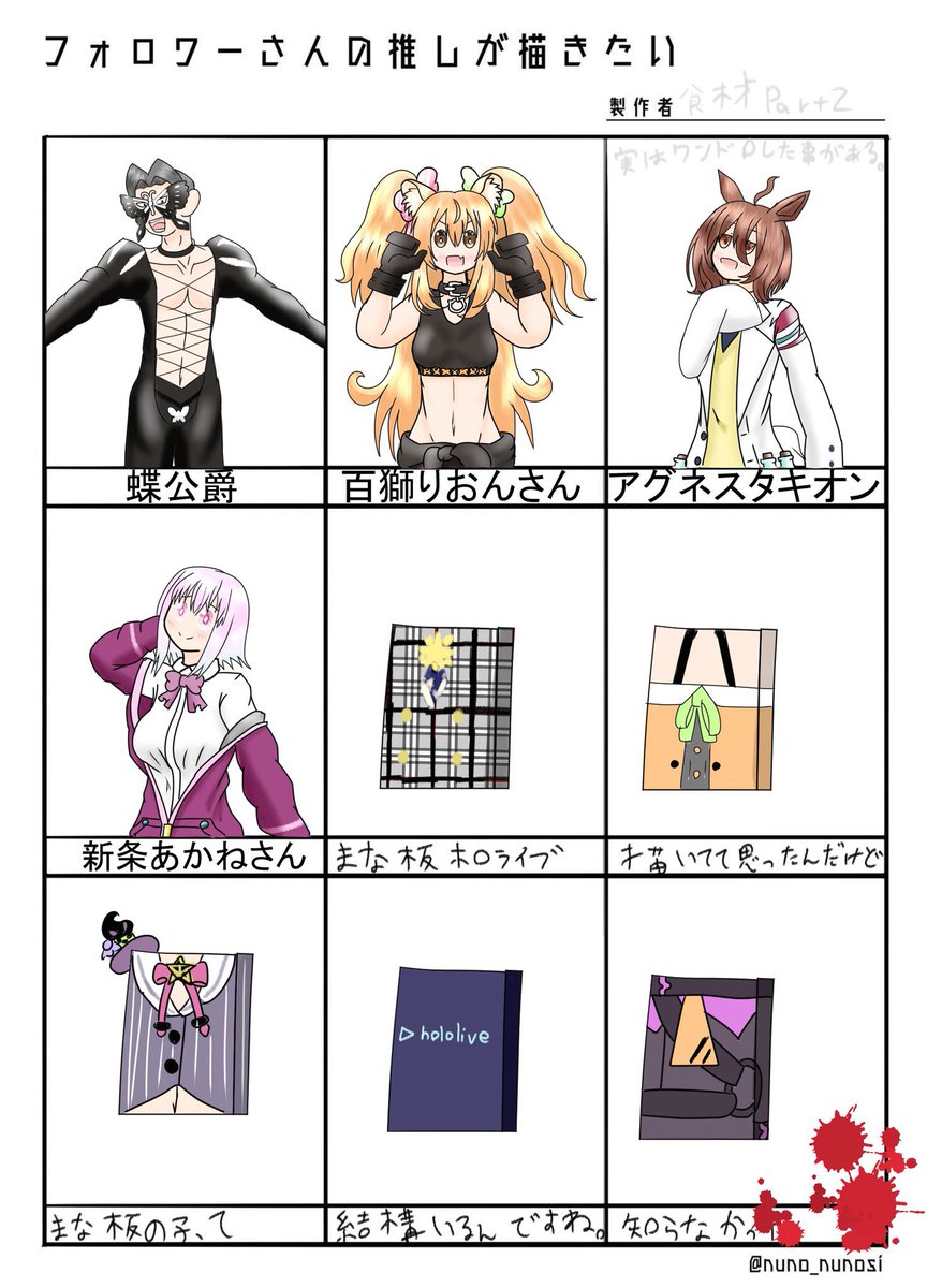 おはなのねん!
おわりー!後まな板描く約束してたので余ったスペースで描いt(手記はここで途切れている 