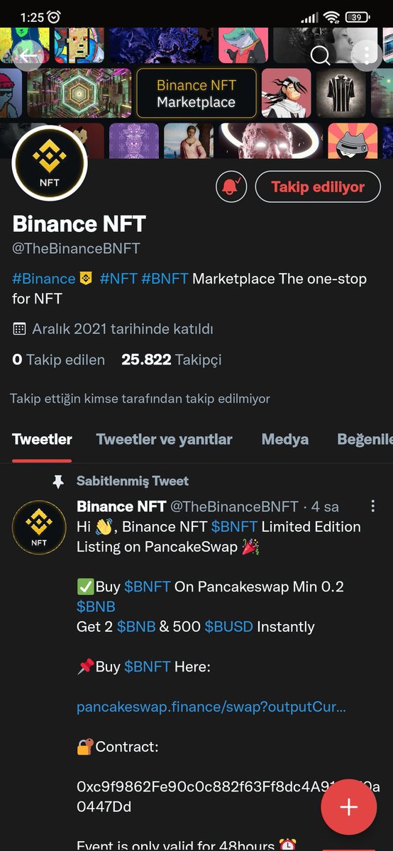 <a href="/TheBinanceBNFT/">Binance NFT</a> <a href="/__A__Parvana/">Parvana Abdullazada</a> <a href="/linkolin15/">Ilkin Huseynov</a> <a href="/BabalElb/">Elbəy Babalı</a> <a href="/AslanlAmil/">Amil Aslanlı</a> <a href="/afrimhajra/">Afrim Hajra</a> <a href="/GulyaRecebli/">Gulya Recebli</a> 
Nice airdrop Thanks Everyone
I will complete all task's Good Luck 
My bnb smartchain Bep20 adress : 0x4cf259ab3f47a161349734de10ea646bfe44c27f