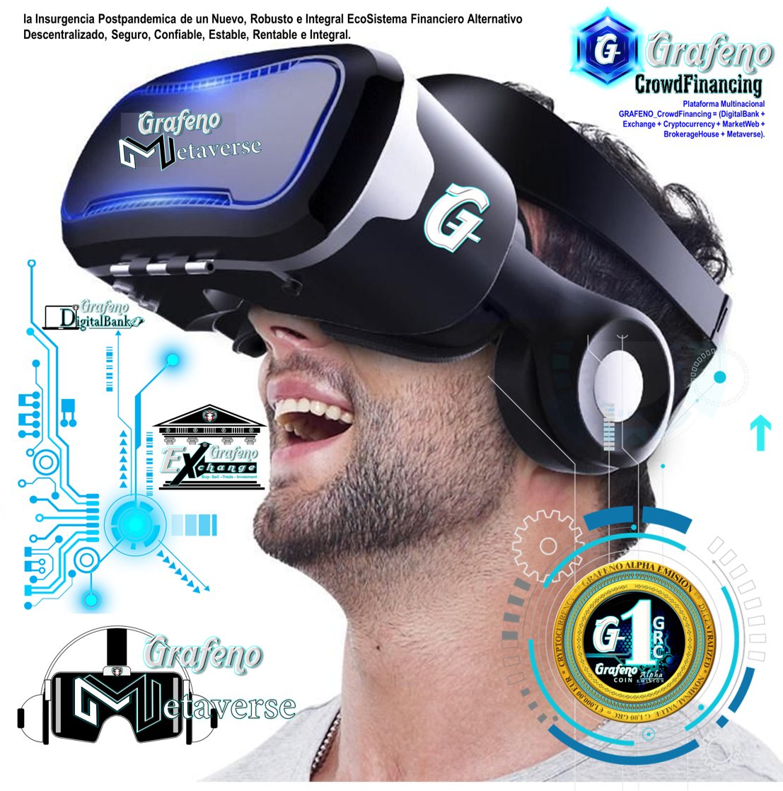 #GRAFENO CrowdFinancing = (DigitalBank + Exchange + Cryptocurrency + MarketWeb + BrokerageHause + Metaverse)