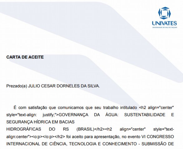 juliodorneles's tweet photo. Mais um trabalho aprovado.
VI Congresso Internacional de Ciência, Tecnologia e Conhecimento

Seguimos 💪
#doutorado
#ciencias
#ambienteedesenvolvimento
#univates https://t.co/bB346wDL7c