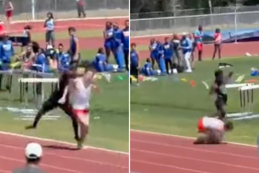 Crazy video shows runner get sucker-punched at Florida HS track meet trib.al/c9OHSq0