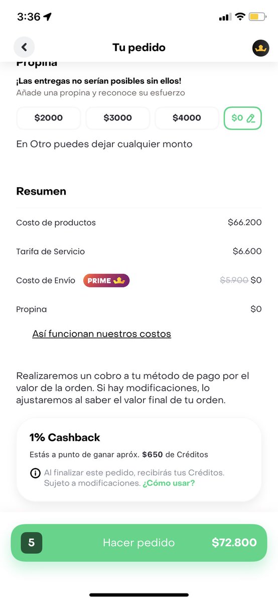 StephaniaC23's tweet photo. @RappiColombia No entiendo de qué sirve ser usuario premium en rappi pagando más por menos cosas, hoy iba a realizar un pedido de más de 60 mil en Conosur  y la respuesta es cobrar una tarifa de servicio de 6.600? Donde se explica y bajo que concepto.pésimo servicio https://t.co/DoTkpqVGhC