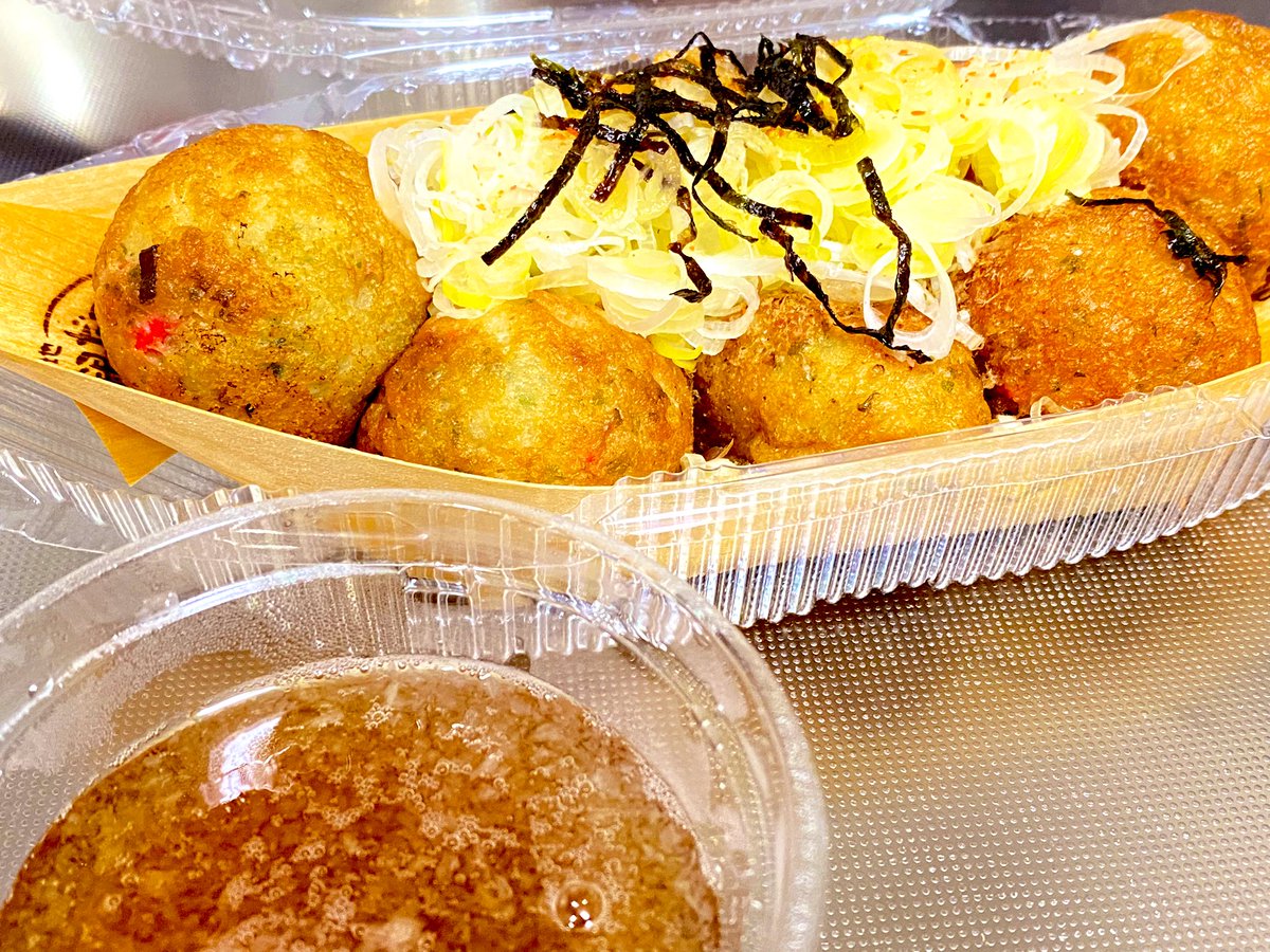 yutakania's tweet image. おろし天つゆ旨いな🤔
#築地銀だこ #ねぎだこ