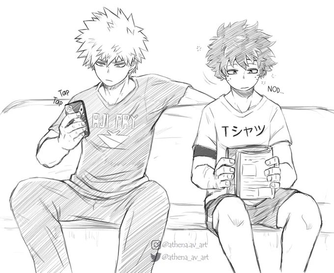 Little comic for today 🥱😴
If i don't draw them sleeping at least once per month, i'm not happy with myself 🙈💚🧡
.
#sketch #bkdk #bakudeku #ktdk #Deku #katsukibakugou #MHA #BNHA 