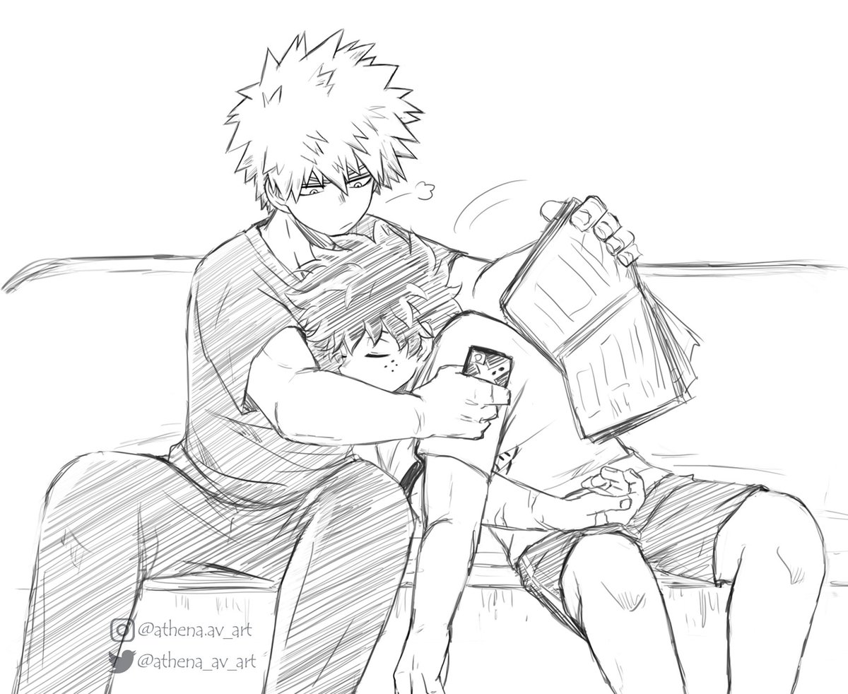 Little comic for today 🥱😴
If i don't draw them sleeping at least once per month, i'm not happy with myself 🙈💚🧡
.
#sketch #bkdk #bakudeku #ktdk #Deku #katsukibakugou #MHA #BNHA 