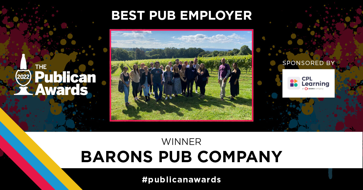 morningad's tweet image. The winner of our Best Pub Employer award, sponsored by @cpllearning, is... @crickshorsell! #PublicanAwards