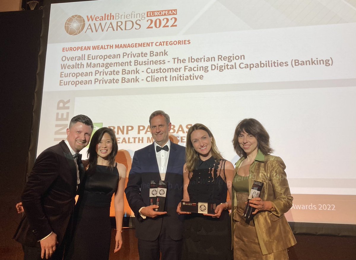 BNPP_Wealth's tweet photo. Great recognitions by the #PrivateBanking industry for our client initiatives! Now we are sharing our success with them! #wealthbriefing https://t.co/kq1pxvHm5S