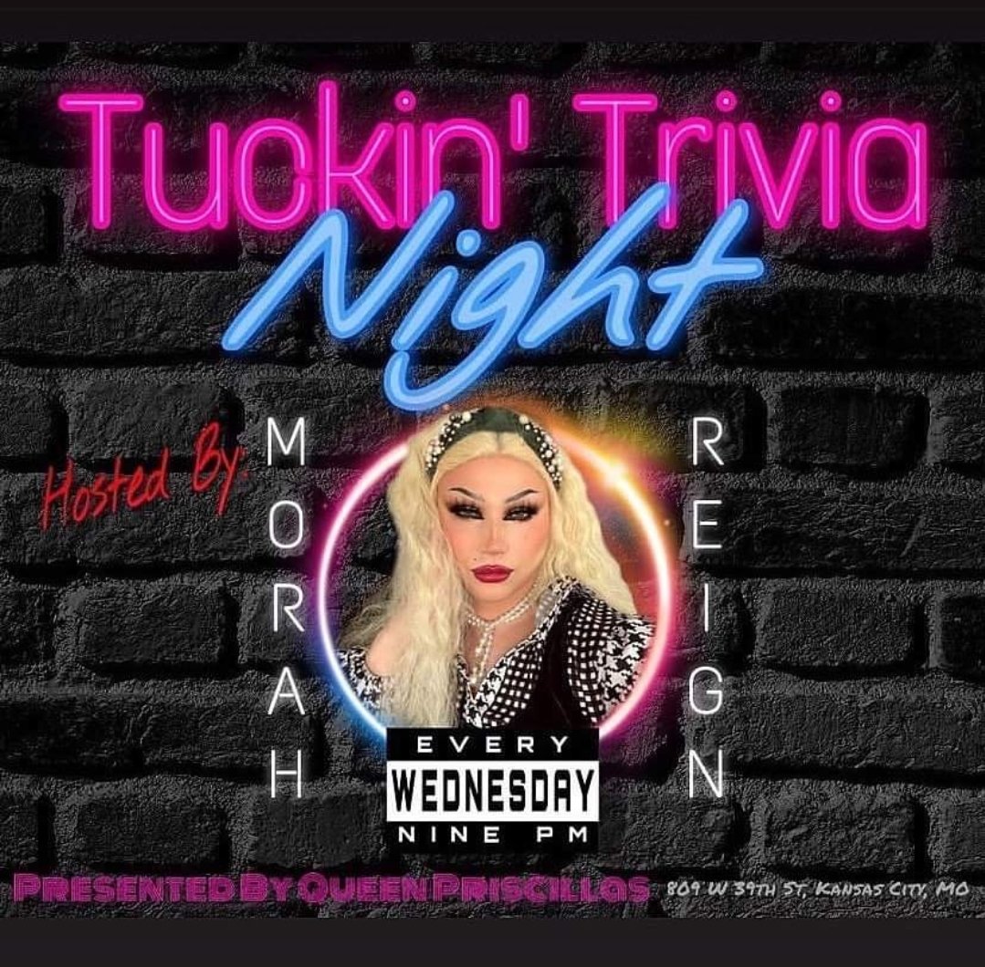 QueenPriscillaz's tweet photo. Golden Girls themed trivia tonight!! Prizes and surprises! You don't want to miss this one! 

Hosted by the amazing Morah Reign!

#KansasCity #trivia #kctrivia #queenpriscillas https://t.co/lZ3xdAMNcQ