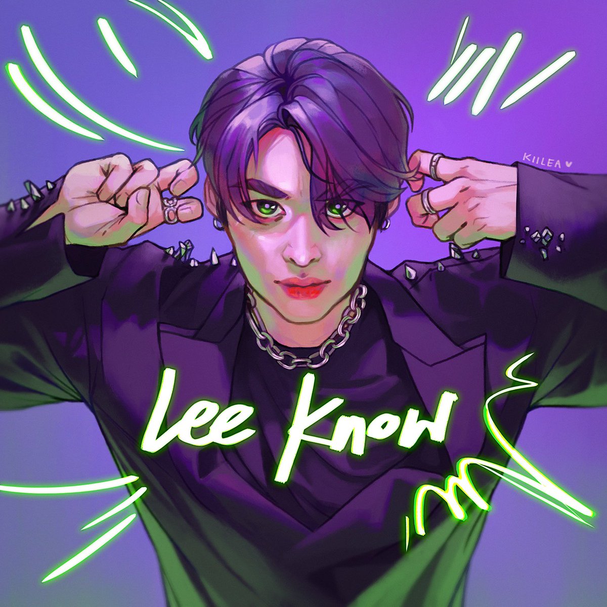 「MANIAC ~ 

 #LeeKnow #리노 #StrayKids 」|kinga ✨のイラスト