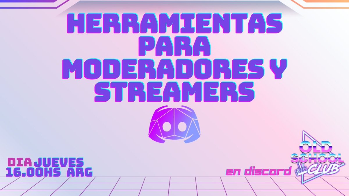 Tuti_rlo's tweet photo. Te invitamos al espacio abierto para moderadores y streamers, revisaremos las diferentes herramientas para moderadores de la mano de @Sebaaibanez_ y más moderadores, estaremos en el discord del @Oldschool_club con pantalla compartida! https://t.co/95Kqcg01cL