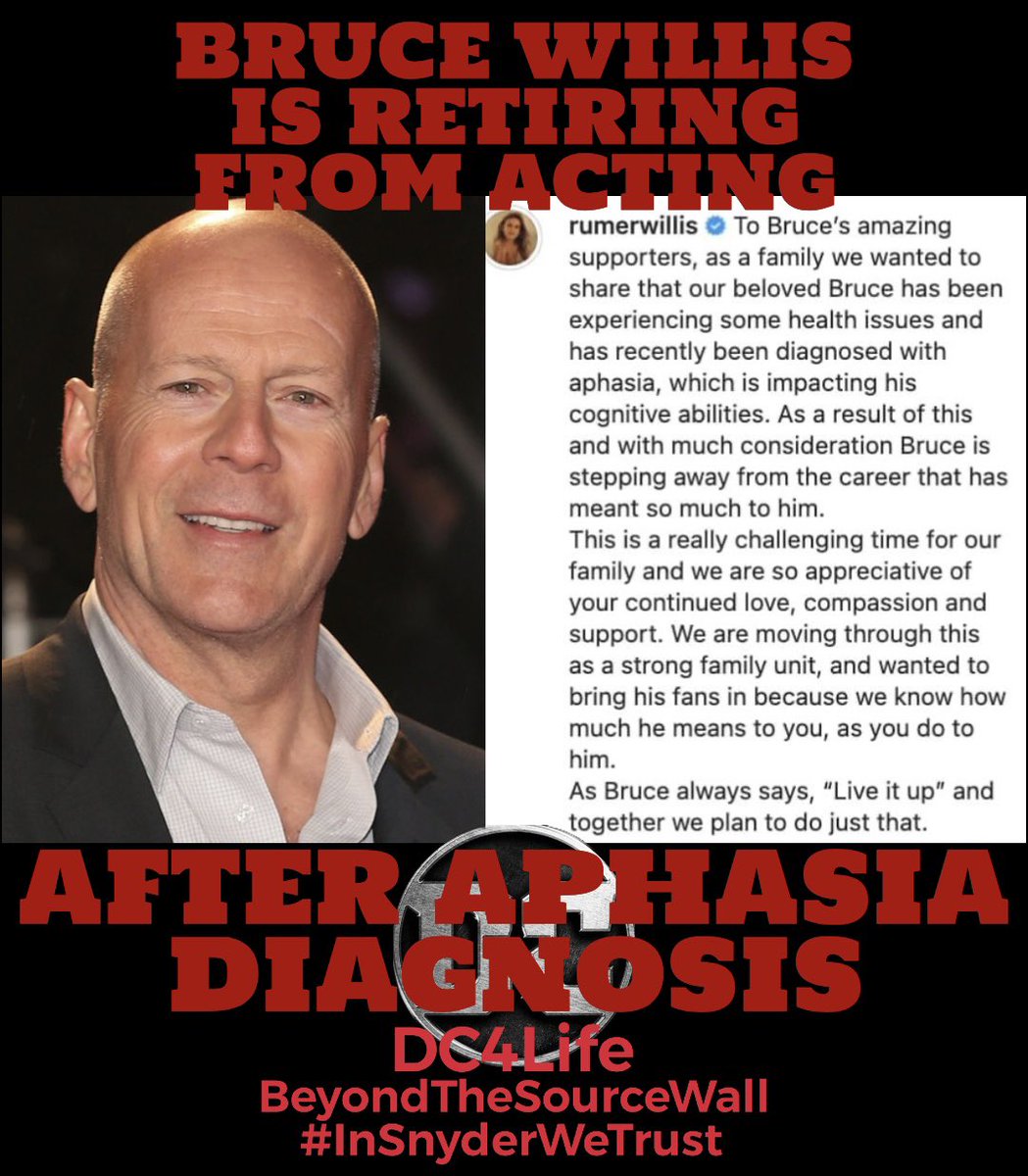 InSnyderWeTrust's tweet image. After starring in so many films it’s sad to think that he won’t do another new movie.
Sure his latest films haven’t been great but he’s still a great action star from my childhood &amp;amp; he’s up there as one of my favourite action stars of all time.
#BruceWillis #ActionLegend #DieHard