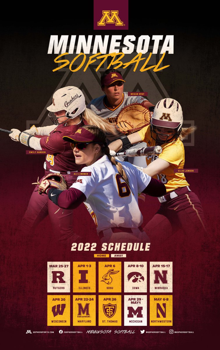 GopherSoftball's tweet photo. Less than 48 hours from our home opener😁!!!

Come out the the game and get your #Gophers🥎schedule poster https://t.co/lop7JjIx2Q
